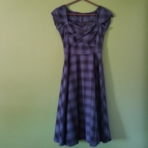 Blue Tartan Swing Dress